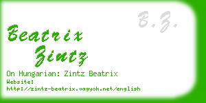 beatrix zintz business card
